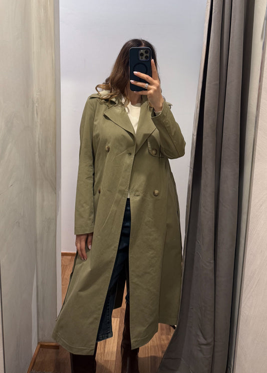 Trench Lungo Verde Salvia - SUSY MIX