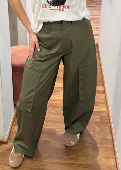 Pantalone Verde Militare con Tasconi + Pareo Pizzo - SUSY MIX - MARYGIÒ