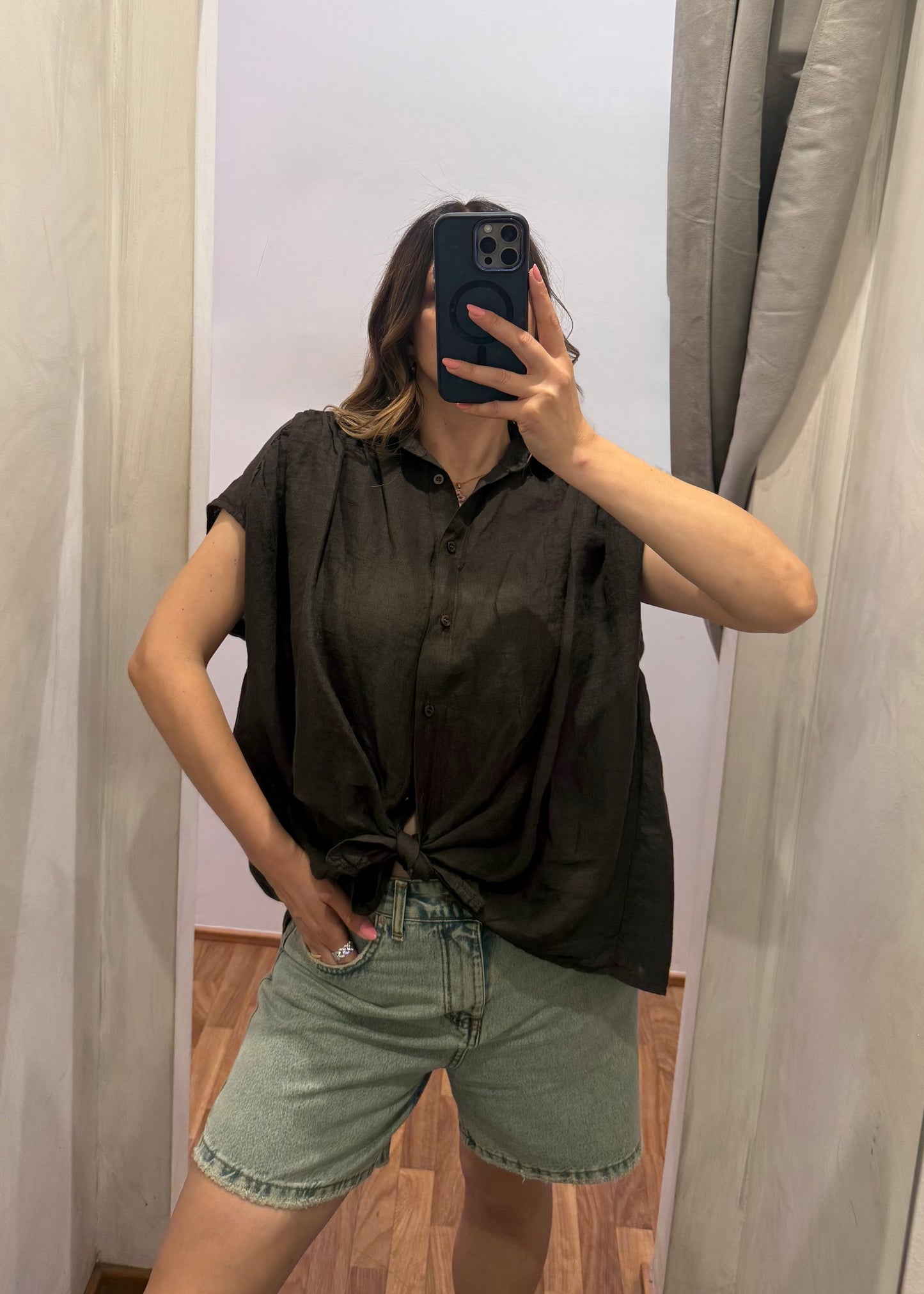 Camicia Lino Smanicata Moro - SUSY MIX