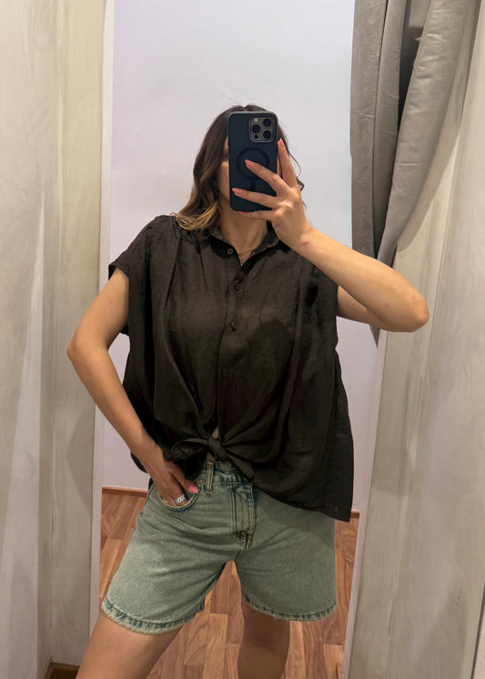 Camicia Lino Smanicata Moro - SUSY MIX