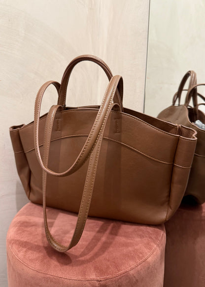 Borsa Doppio Manico Cuoio