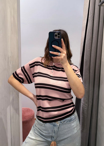 Polo Rigata Rosa -SUSY MIX