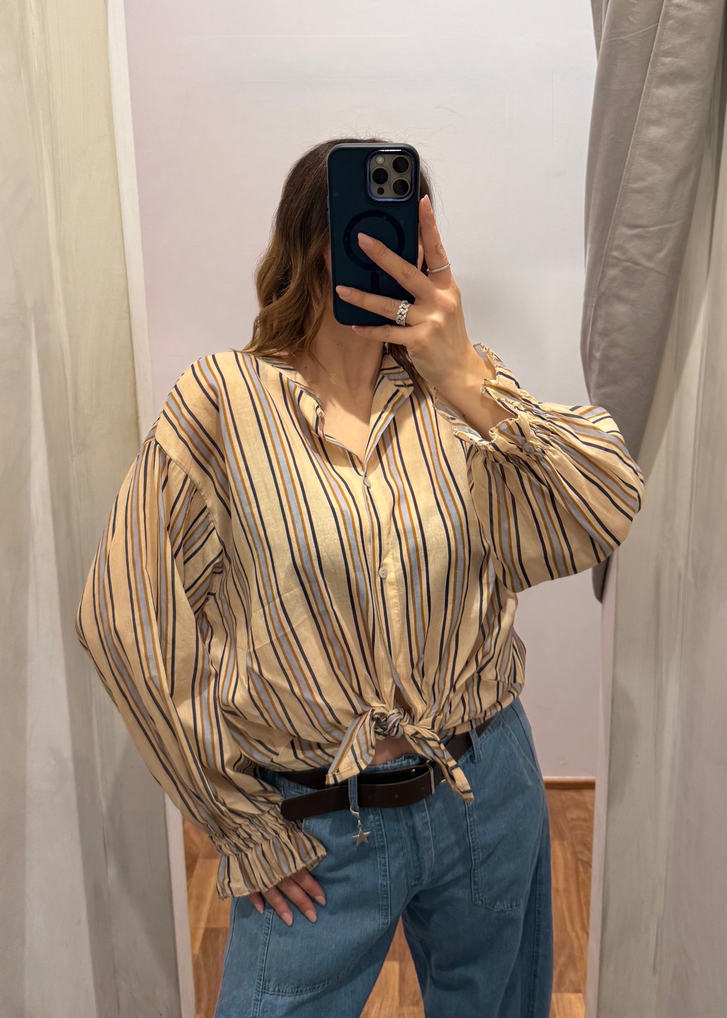 Camicia Gessata Beige - SUSY MIX