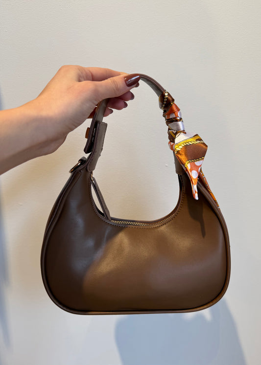 Borsa Mezza Luna Marrone