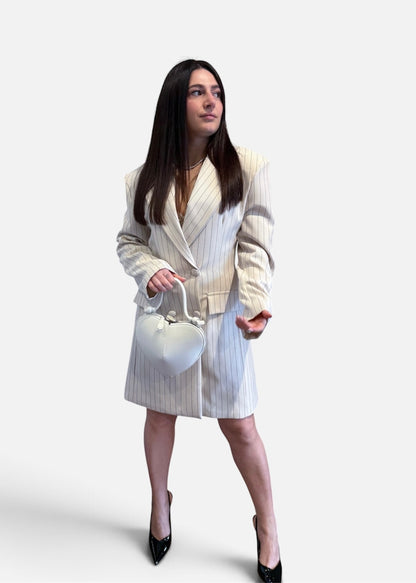 Abito Blazer Gessato Burro