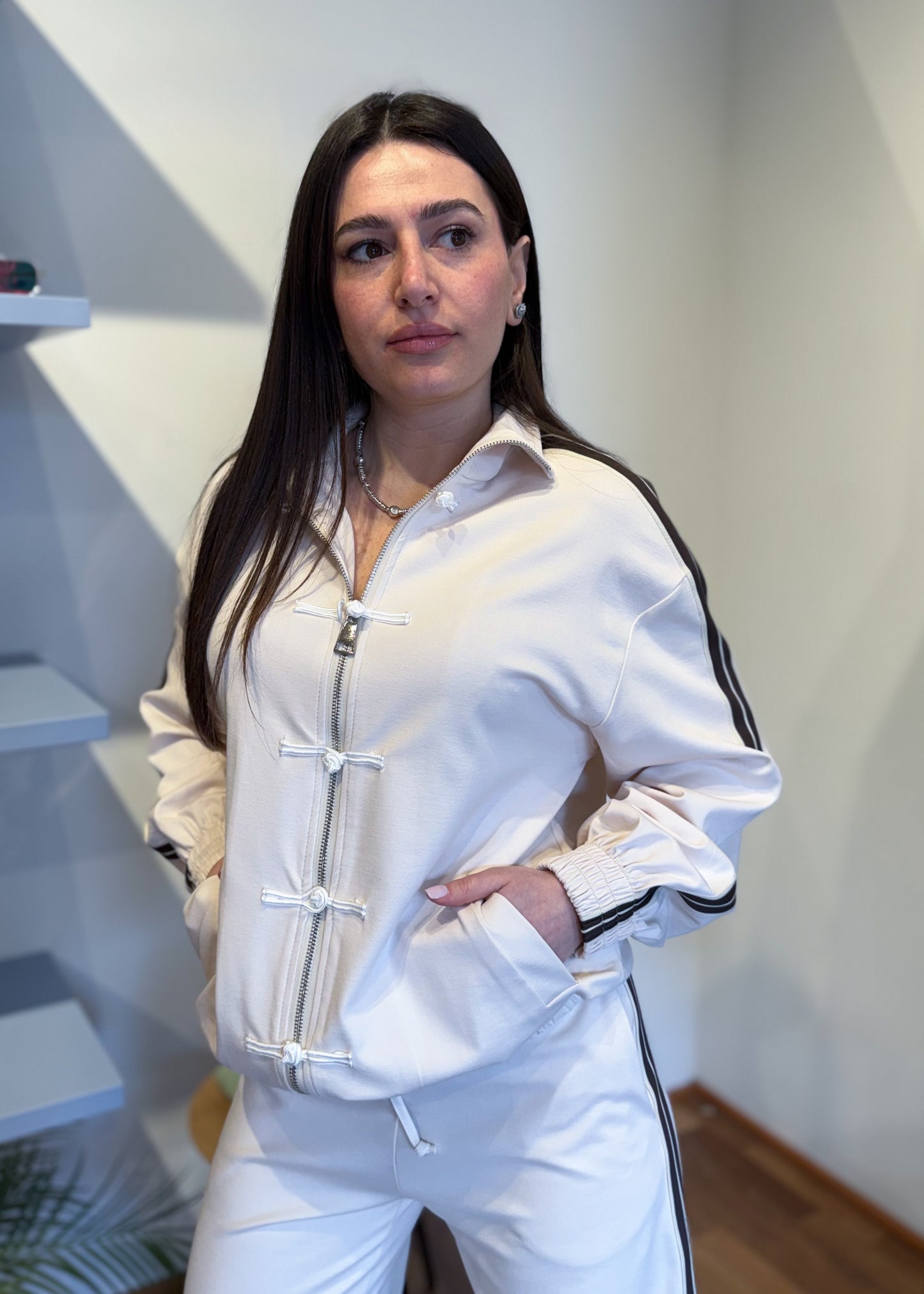 Bomber Burro con Bande Laterali - SUSY MIX - MARYGIÒ