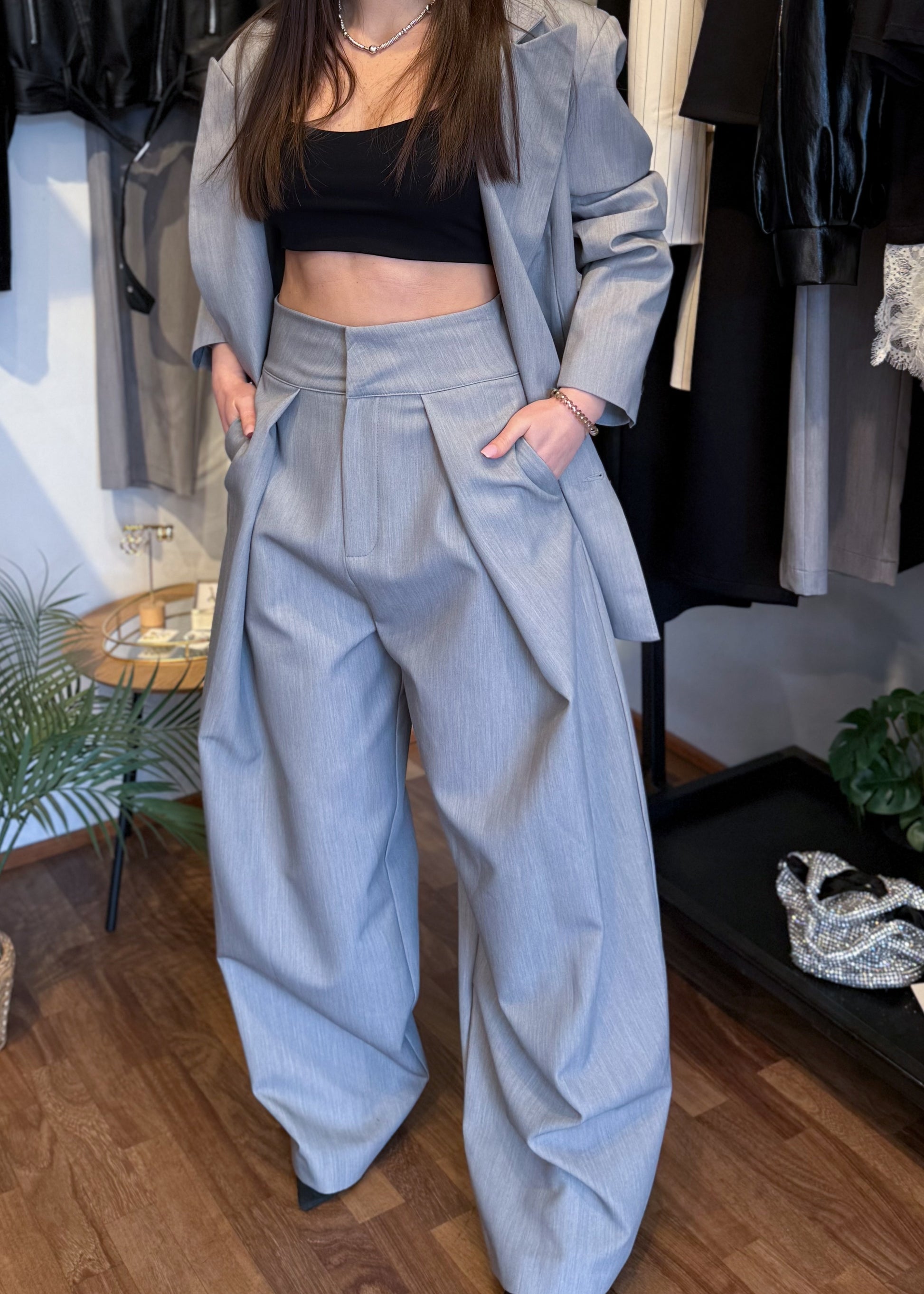 Pantalone Balloon Grigio - LUMINA - MARYGIÒ