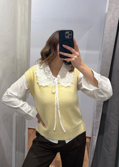 Set Gilet/Camicia Giallo - MARYGIÒ