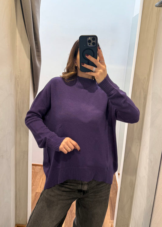 Maglione Collo Cratere in Viscosa | più colori - SUSY MIX