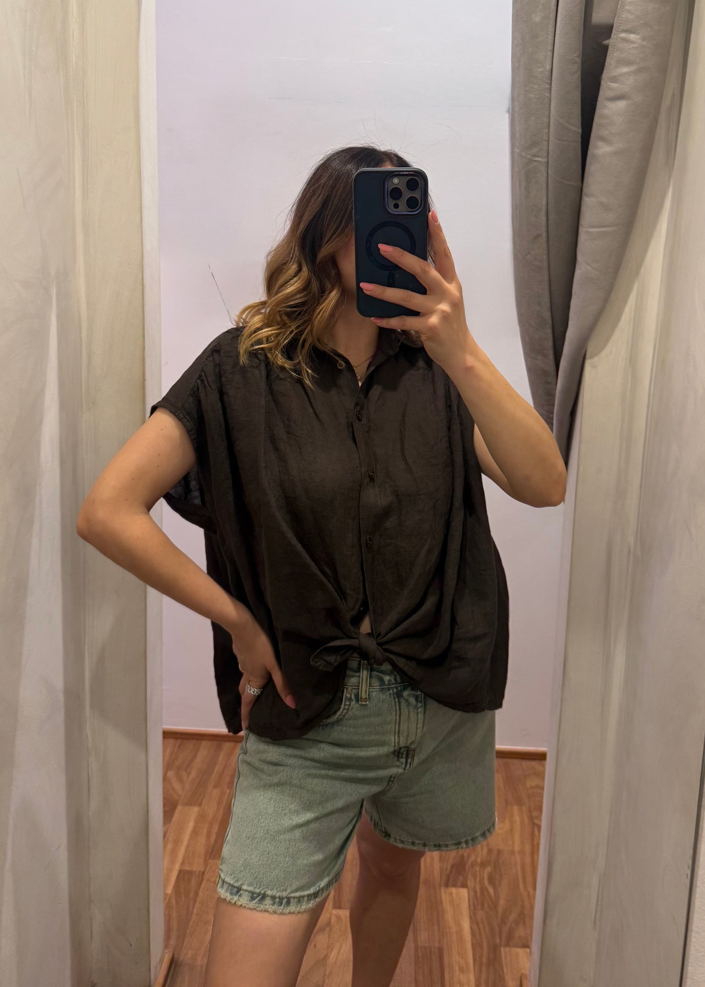 Camicia Lino Smanicata Moro - SUSY MIX