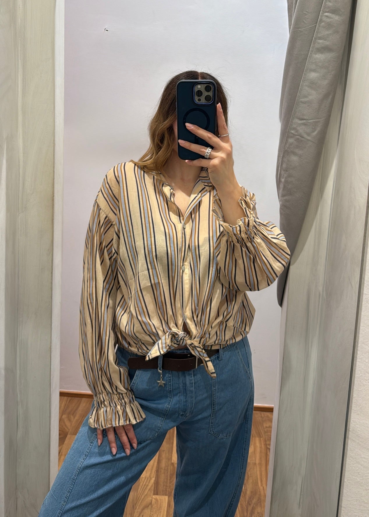 Camicia Gessata Beige - SUSY MIX