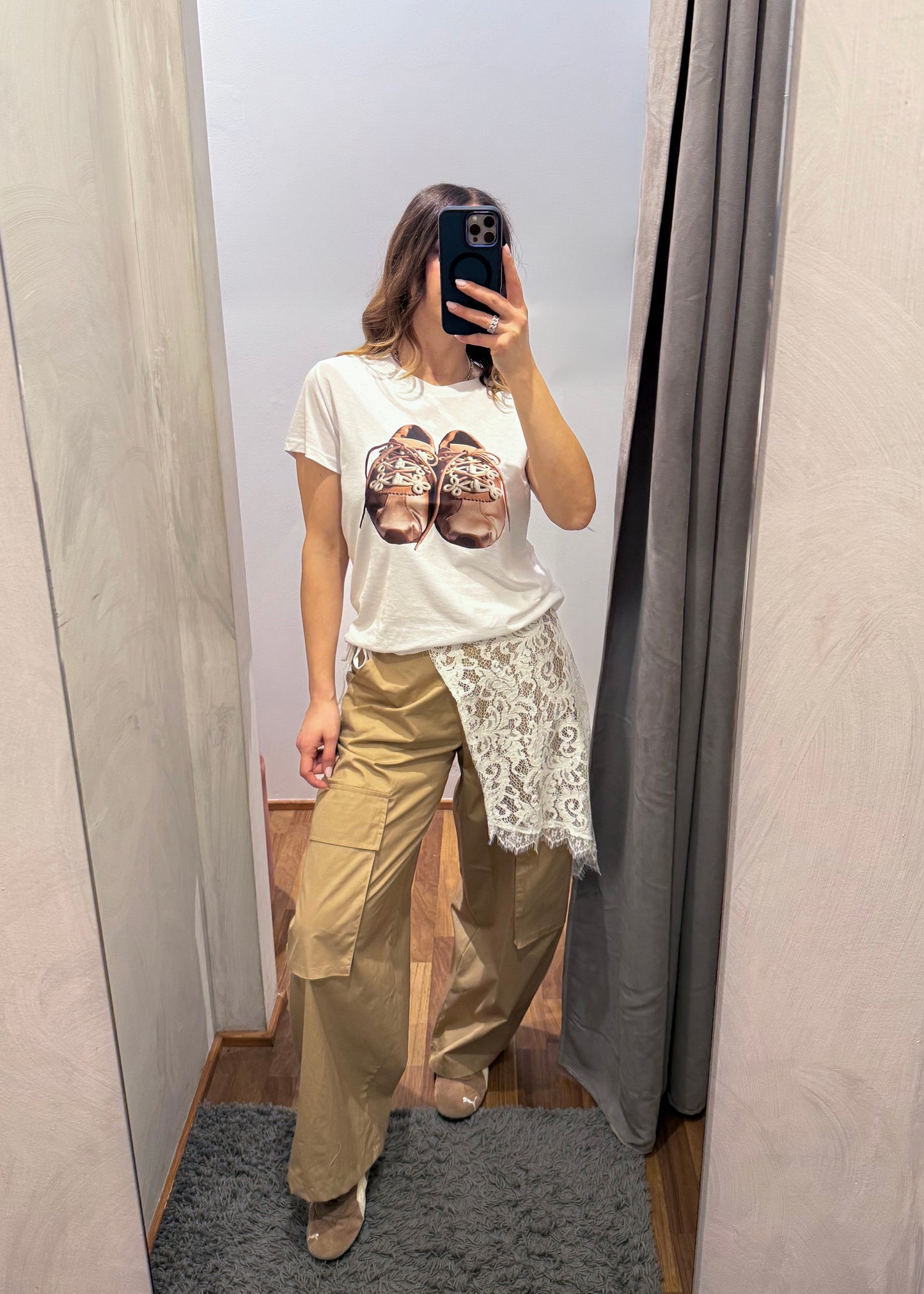Pantalone Beige con Tasconi + Pareo Pizzo - SUSY MIX - MARYGIÒ