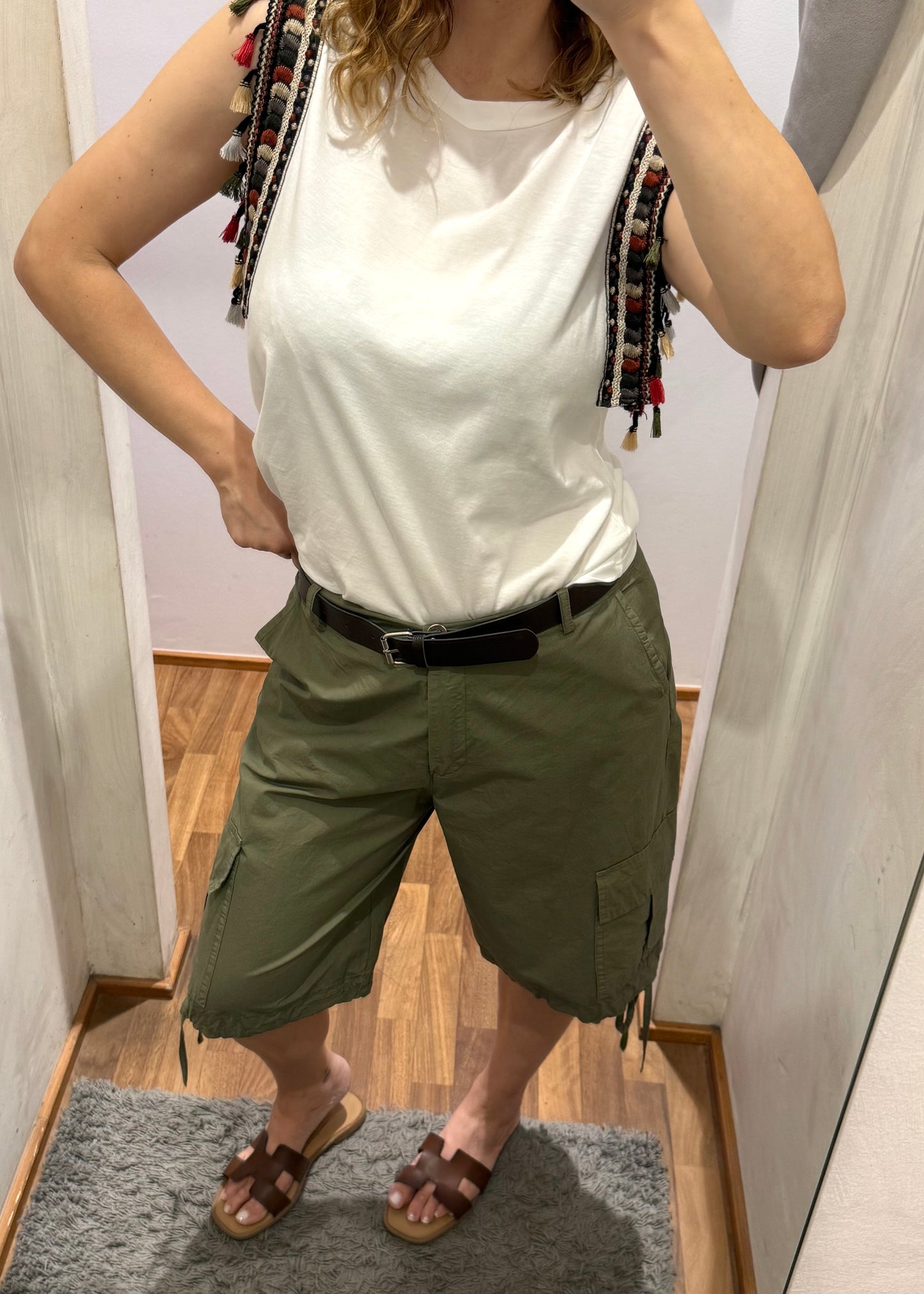 Bermuda Cargo Tasconi Verde Militare- SUSY MIX