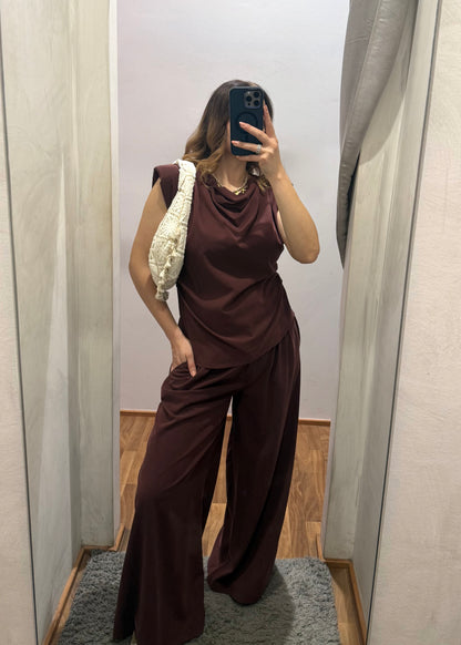 Coordinato Blusa e Pantalone Fico - SUSY MIX - MARYGIÒ