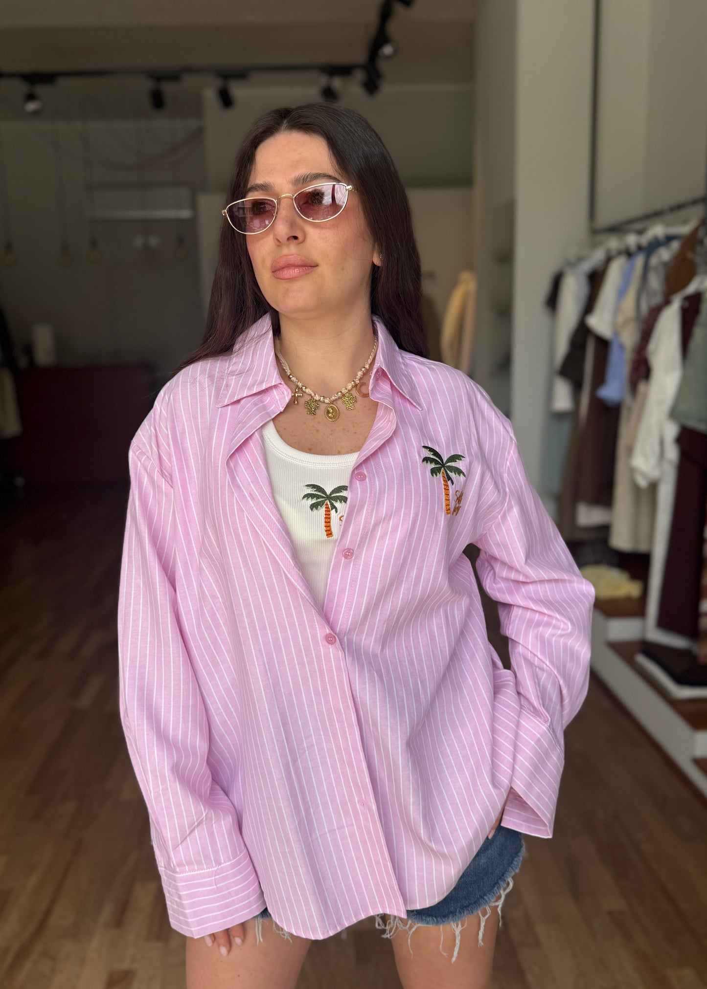 Camicia con Canotta Rosa - SUSY MIX - MARYGIÒ