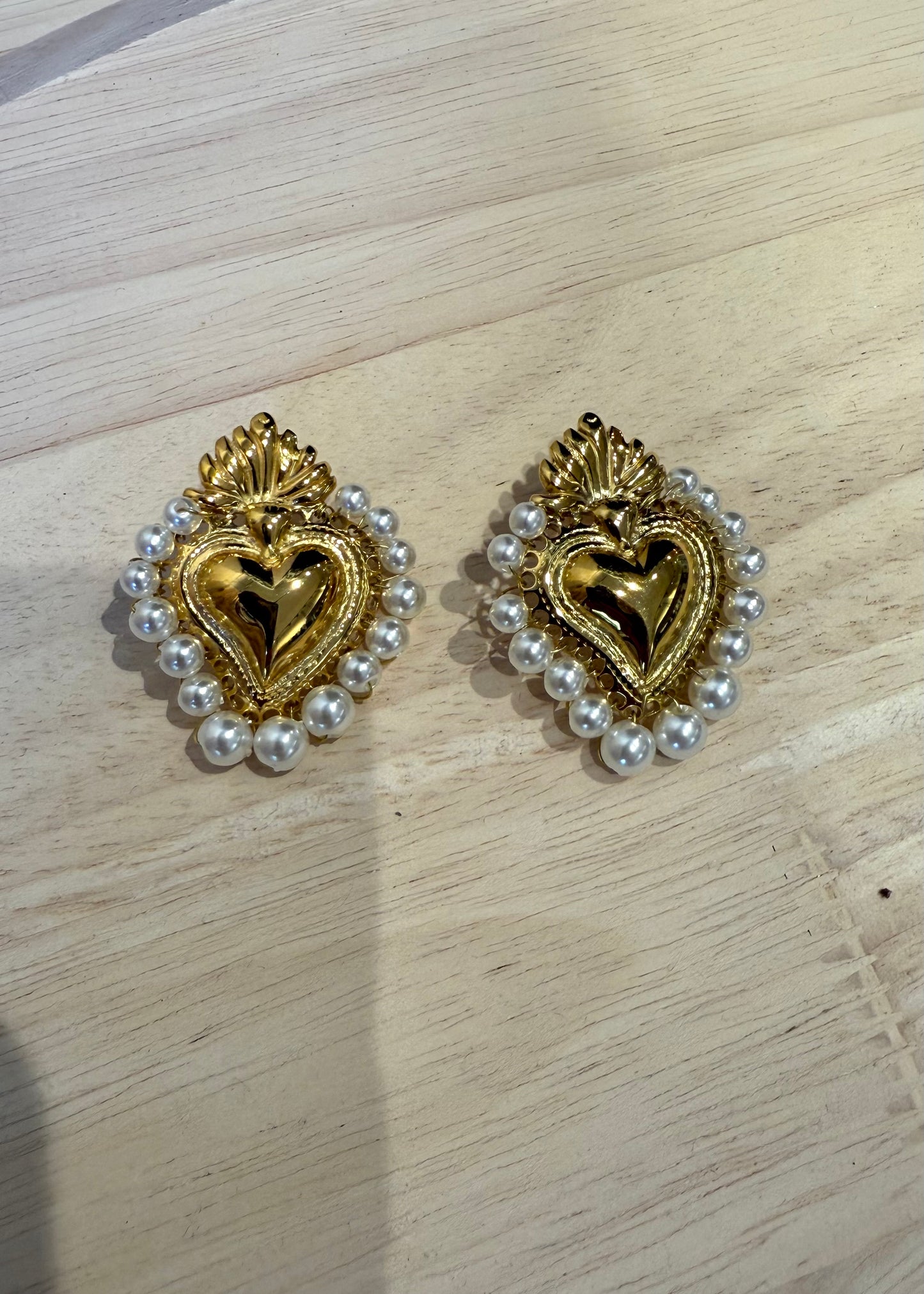 ORECCHINI CUORE SACRO ORO - MARYGIÒ
