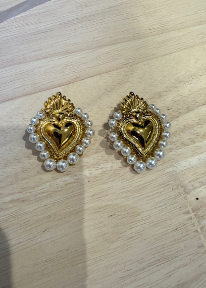 ORECCHINI CUORE SACRO ORO - MARYGIÒ