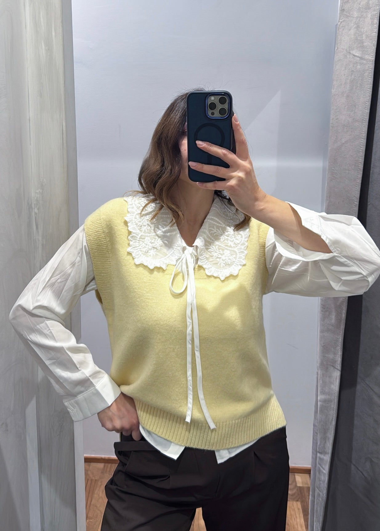 Set Gilet/Camicia Giallo - MARYGIÒ