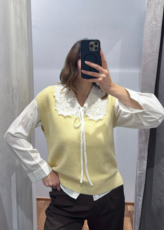 Set Gilet/Camicia Giallo - MARYGIÒ