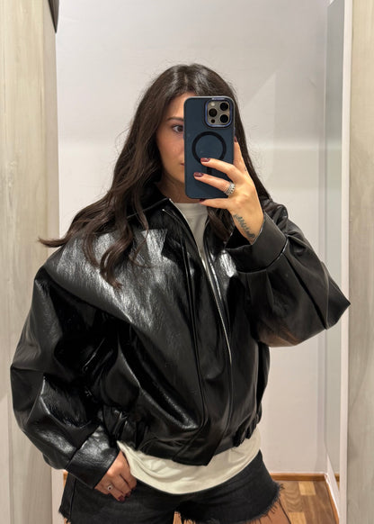 Bomber Similpelle Lucido | più colori - MARYGIÒ