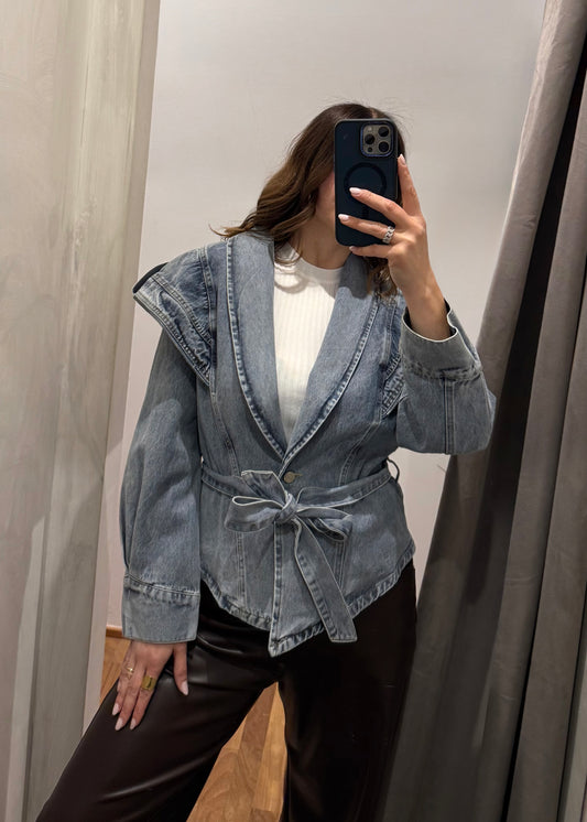 Giacca Denim con Cintura - SUSY MIX