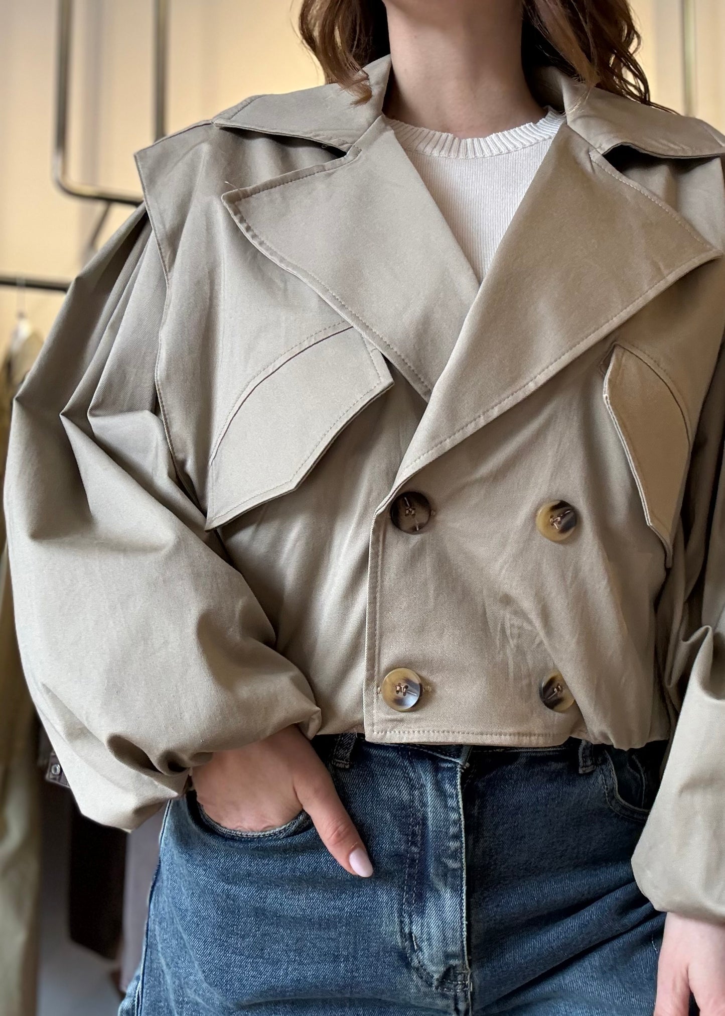 Trench Bomber Corto Sabbia - SUSY MIX - MARYGIÒ