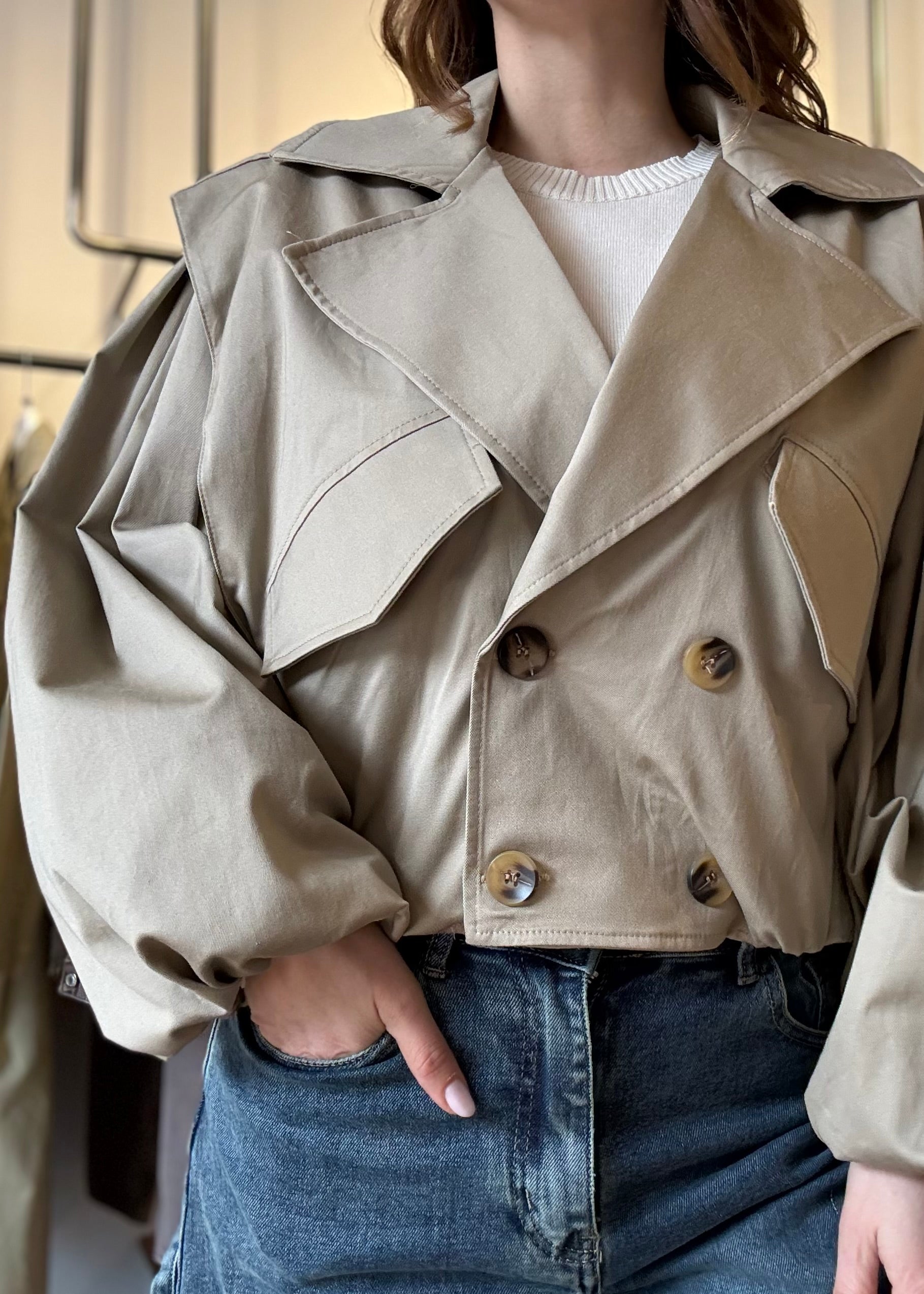 Trench Bomber Corto Sabbia - SUSY MIX - MARYGIÒ