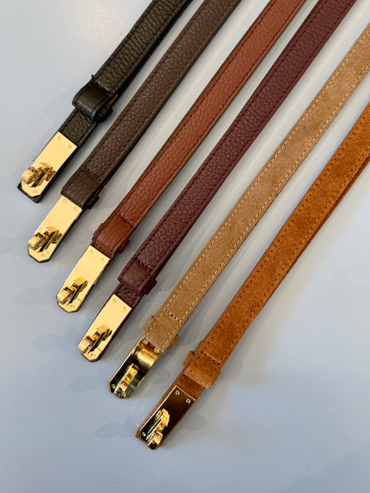 Cintura Lucchetto in Vera Pelle