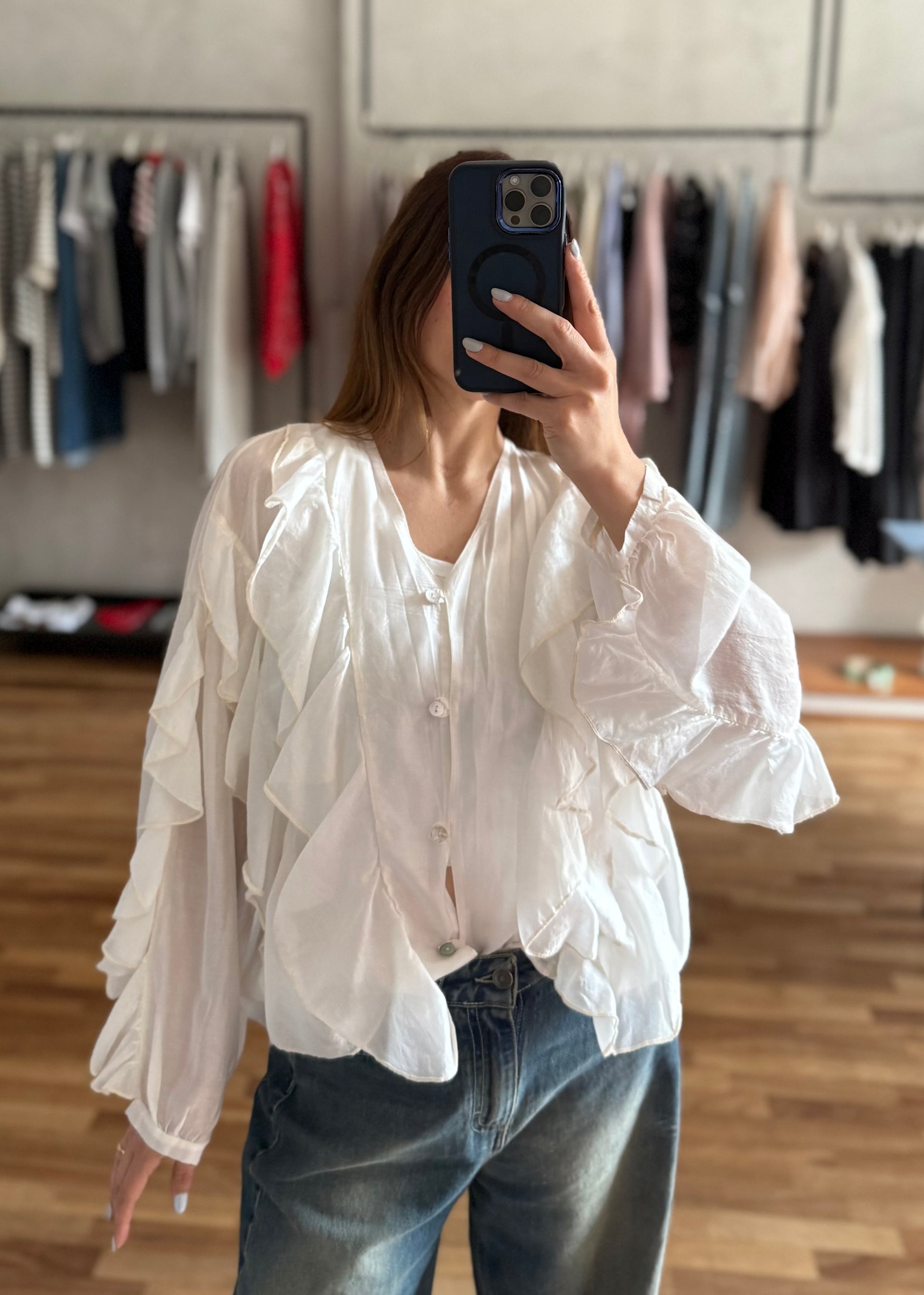 CAMICIA CON VOLANT (più colori) - SUSY MIX - MARYGIÒ