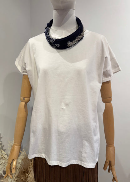 T-SHIRT FOULARD BANDANA E PIETRE - TENSIONE IN - MARYGIÒ