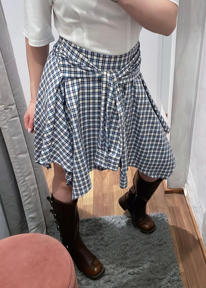 Gonna Camicia Asimmetrica a Quadri - LUMINA - MARYGIÒ