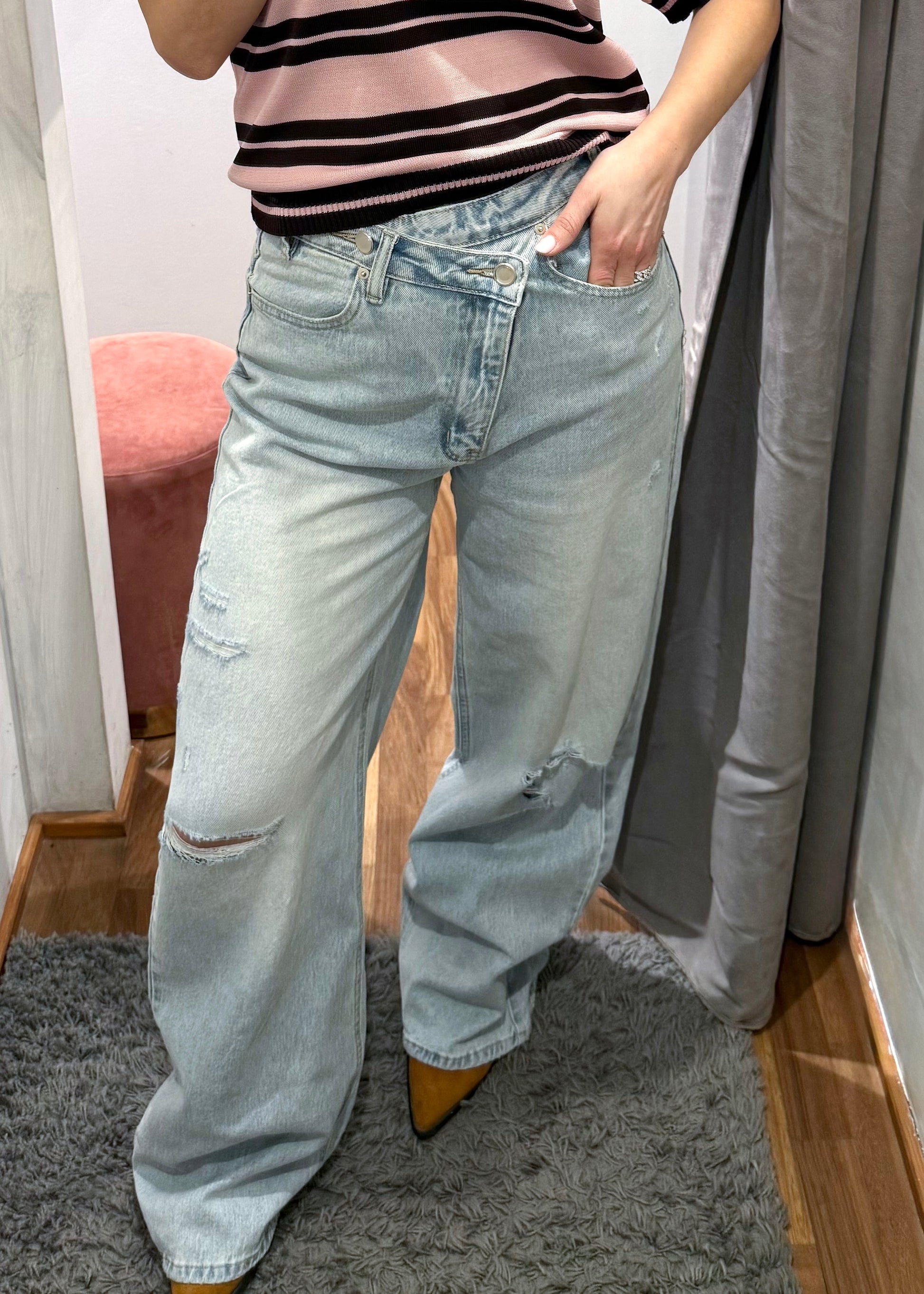 Jeans Asimmetrico Strappi - SUSY MIX - MARYGIÒ