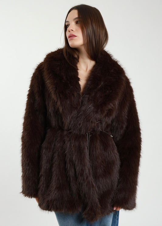 Eco-Pelliccia con Cintura | più colori - SUSY MIX