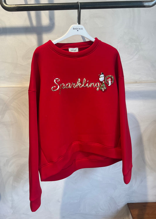 FELPA SPARKLING CON SPILLE - SUSY MIX - MARYGIÒ