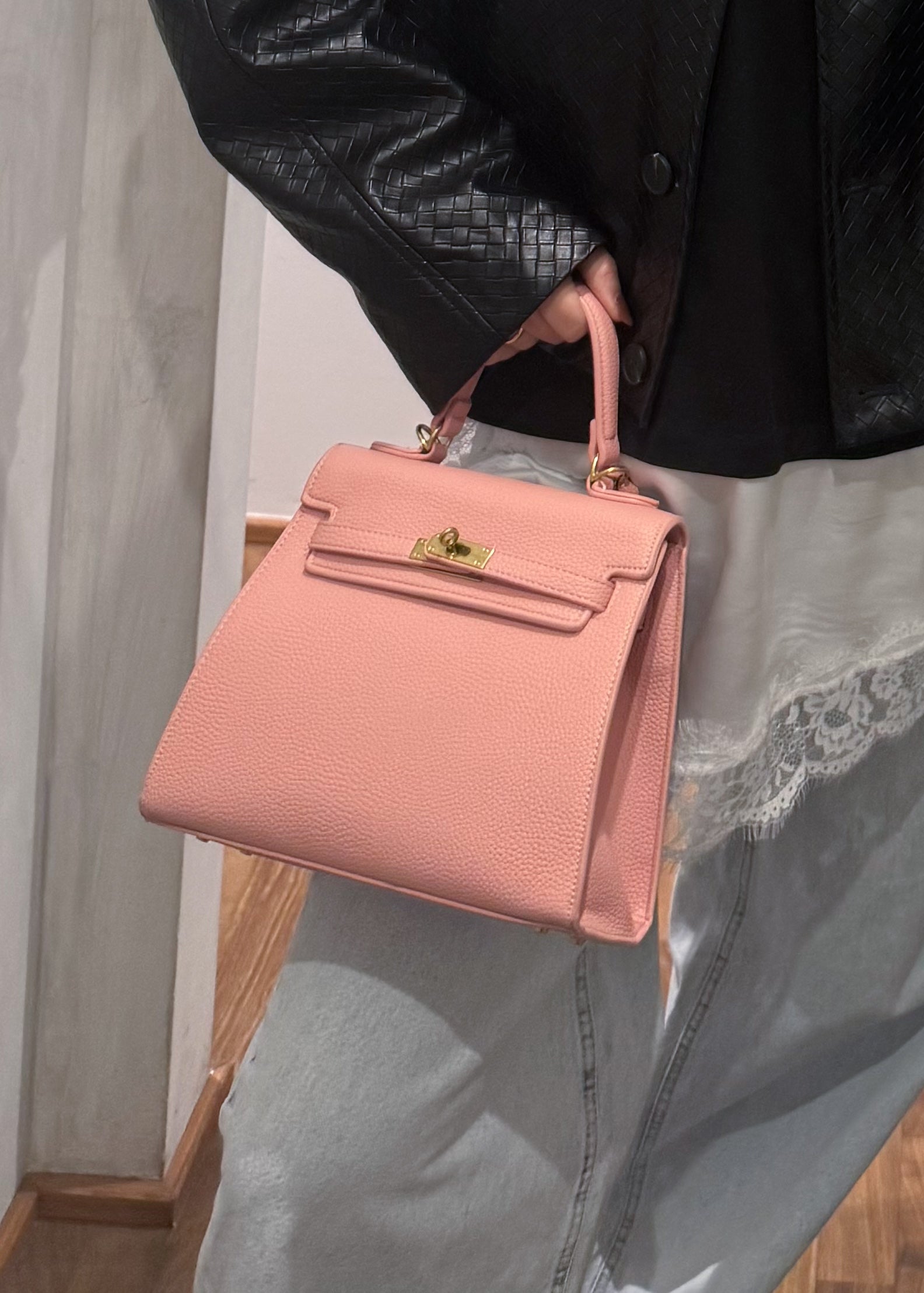 Borsa “Kelly” Media Ecopelle Rosa - MARYGIÒ