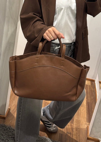 Borsa Doppio Manico Cuoio