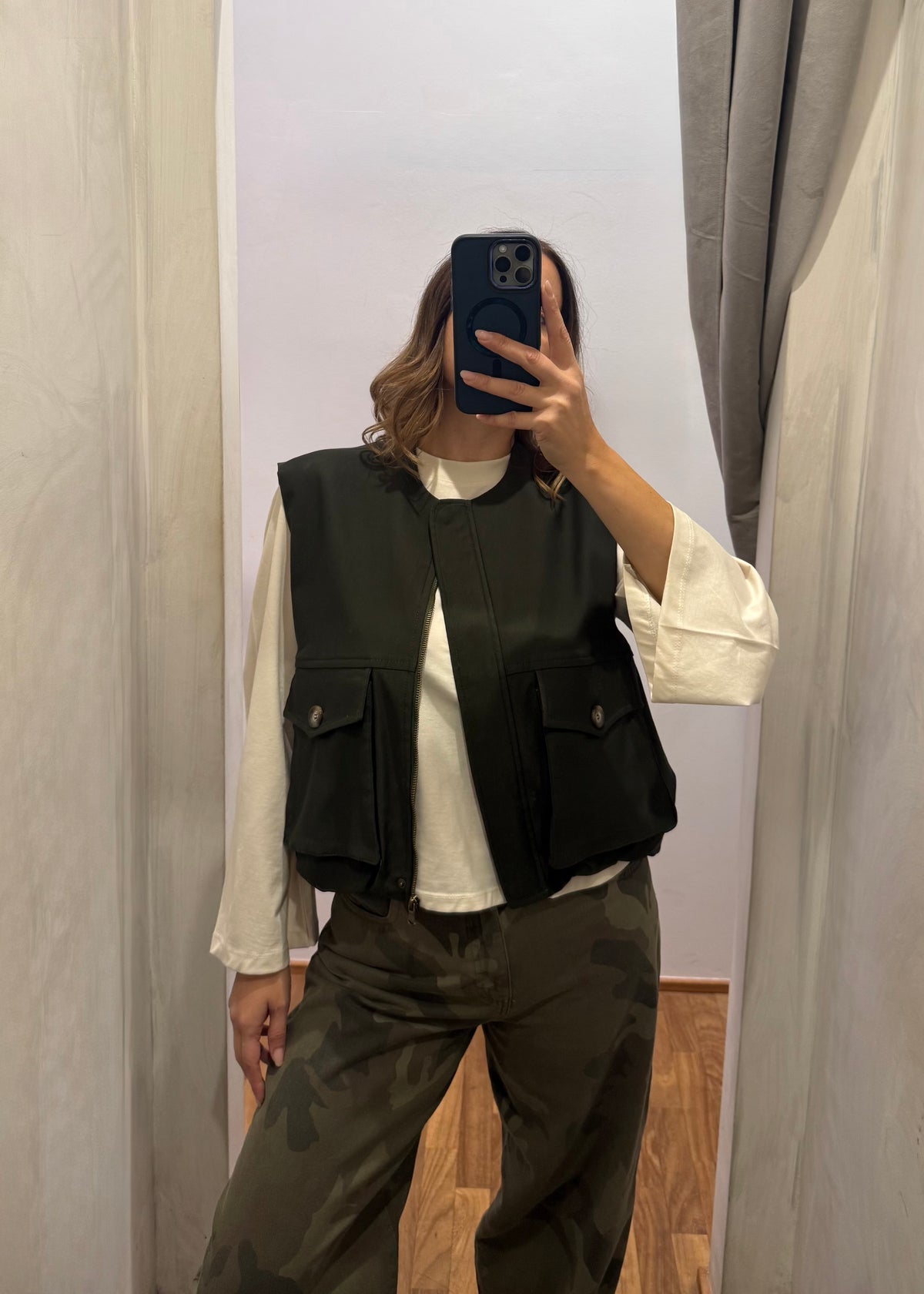 Gilet con maxi tasconi - Susy Mix