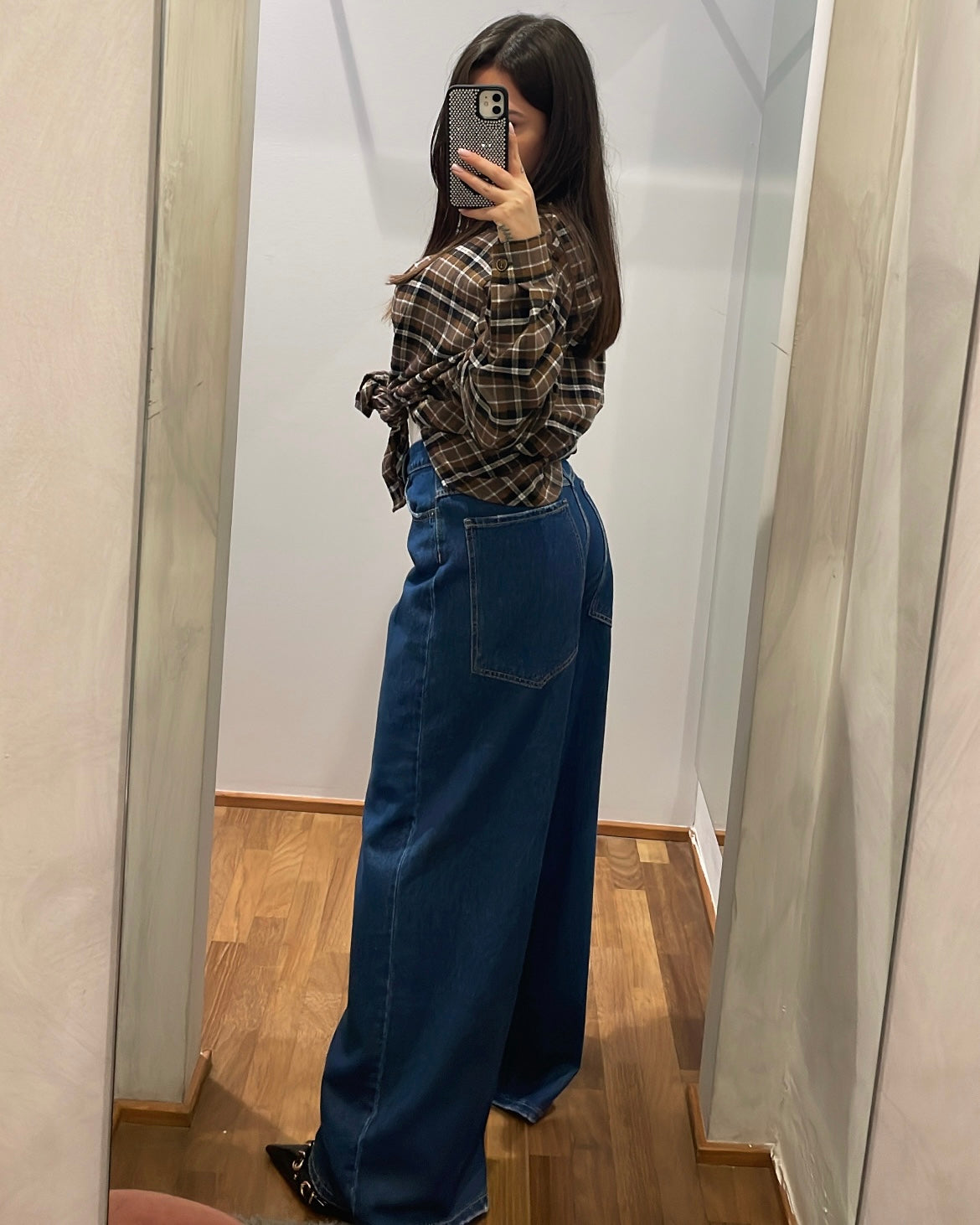 JEANS GIUSY WIDE LEG BLU - TENSIONE IN