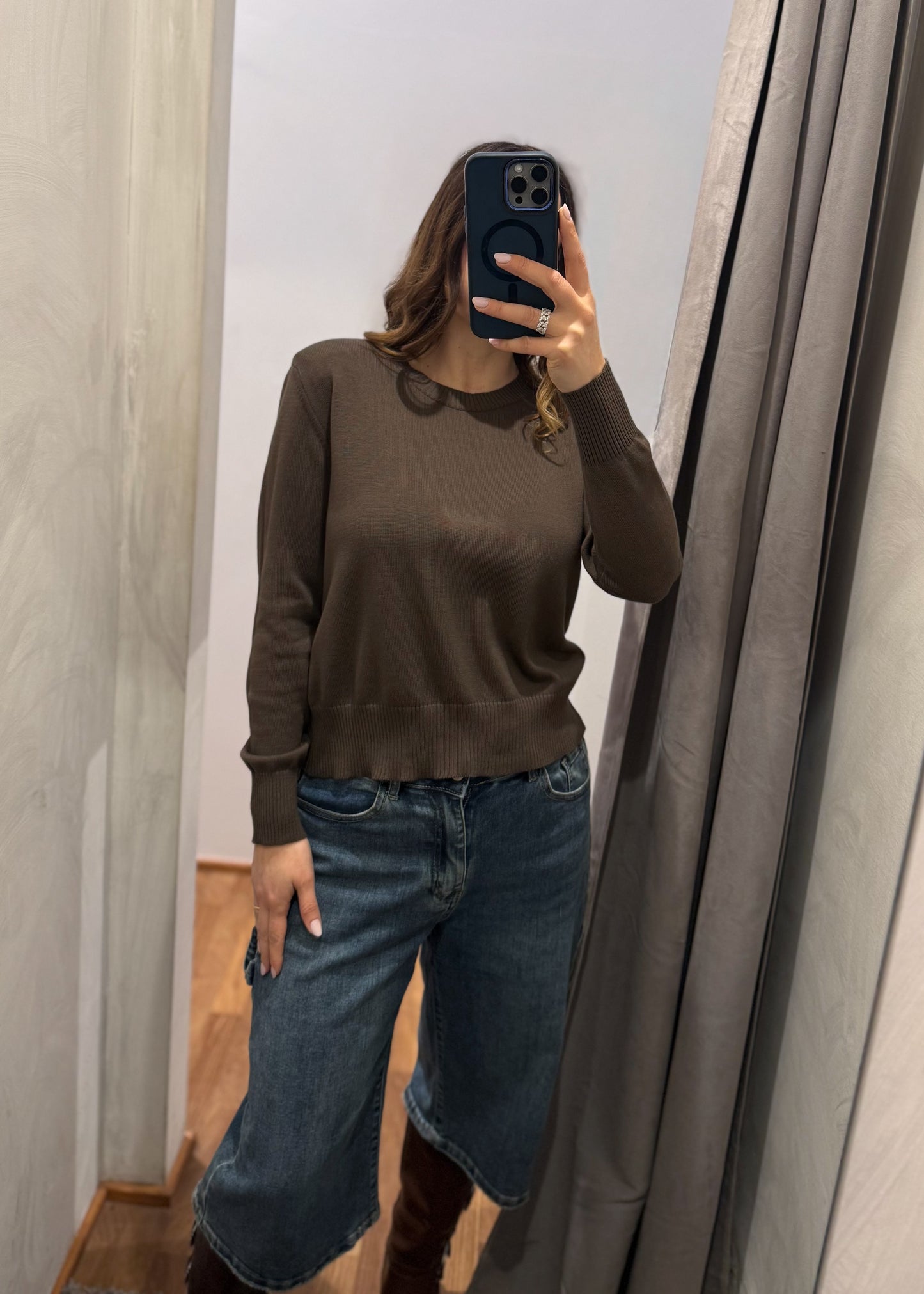 Maglia Girocollo Spalline Rosa - SUSY MIX (Copia) - MARYGIÒ