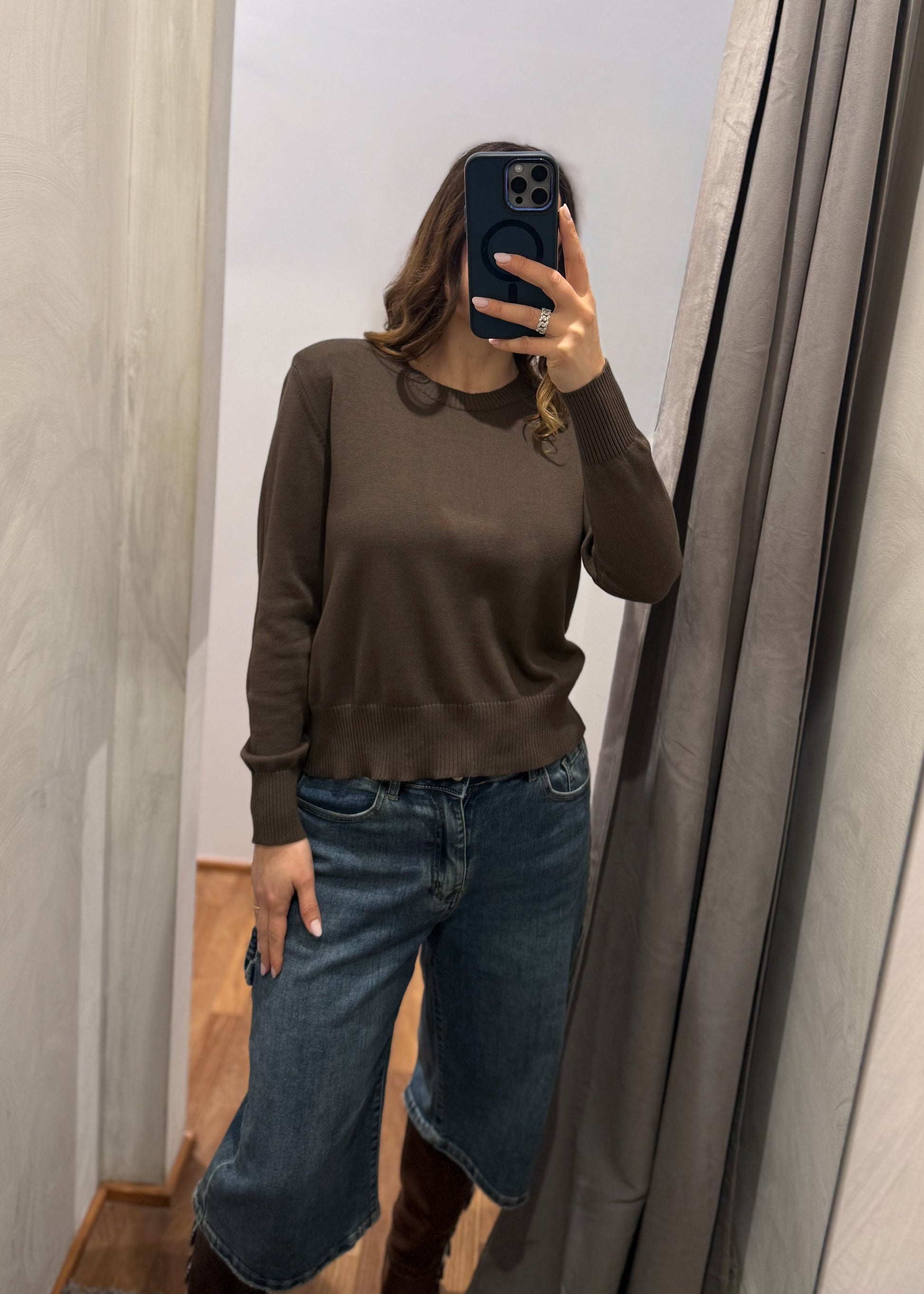 Maglia Girocollo Spalline Rosa - SUSY MIX (Copia) - MARYGIÒ