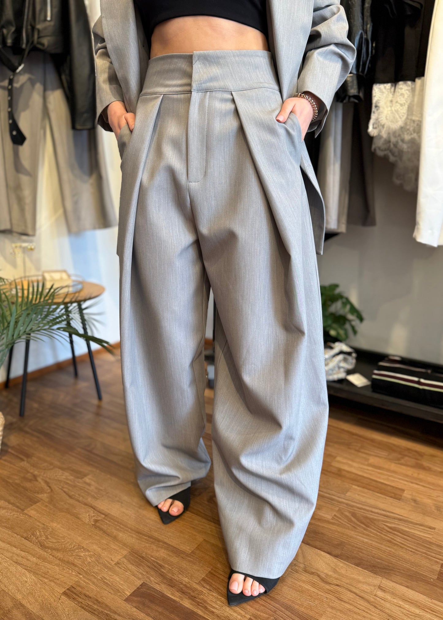 Pantalone Balloon Grigio - LUMINA