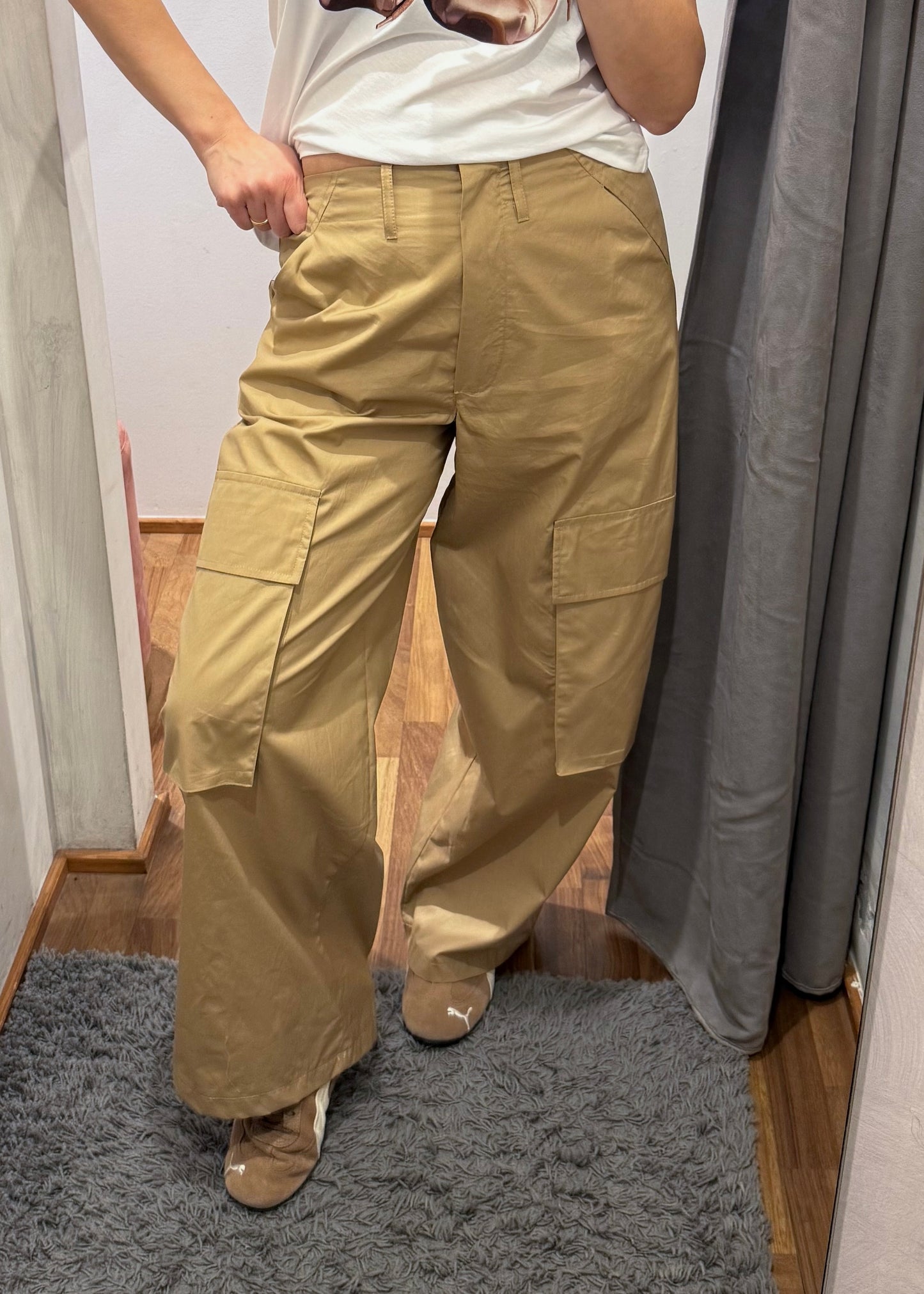 Pantalone Beige con Tasconi + Pareo Pizzo - SUSY MIX - MARYGIÒ