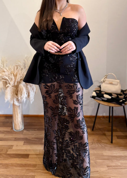 Gonna Lunga Nera Paillettes - SUSY MIX