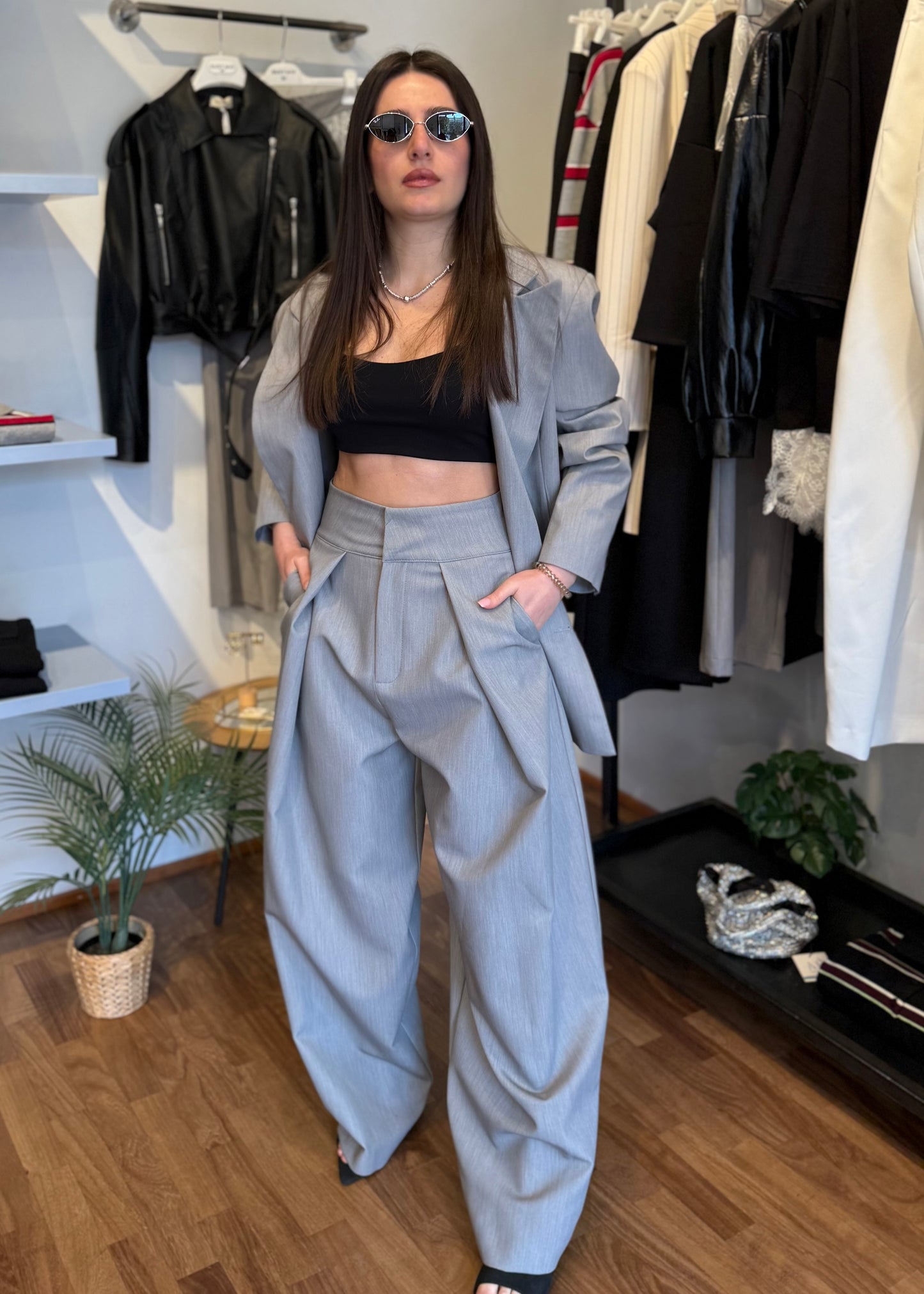 Pantalone Balloon Grigio - LUMINA