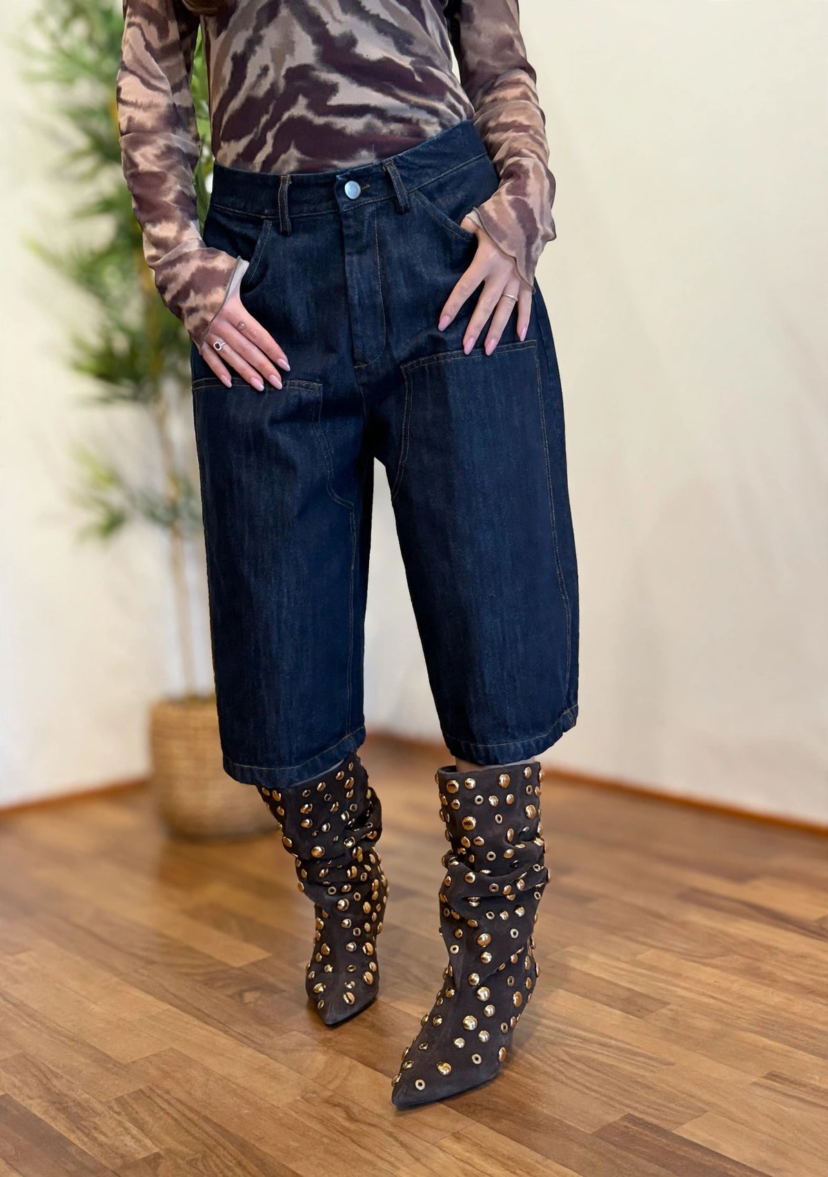 Bermuda in denim Blu scuro - Susy mix