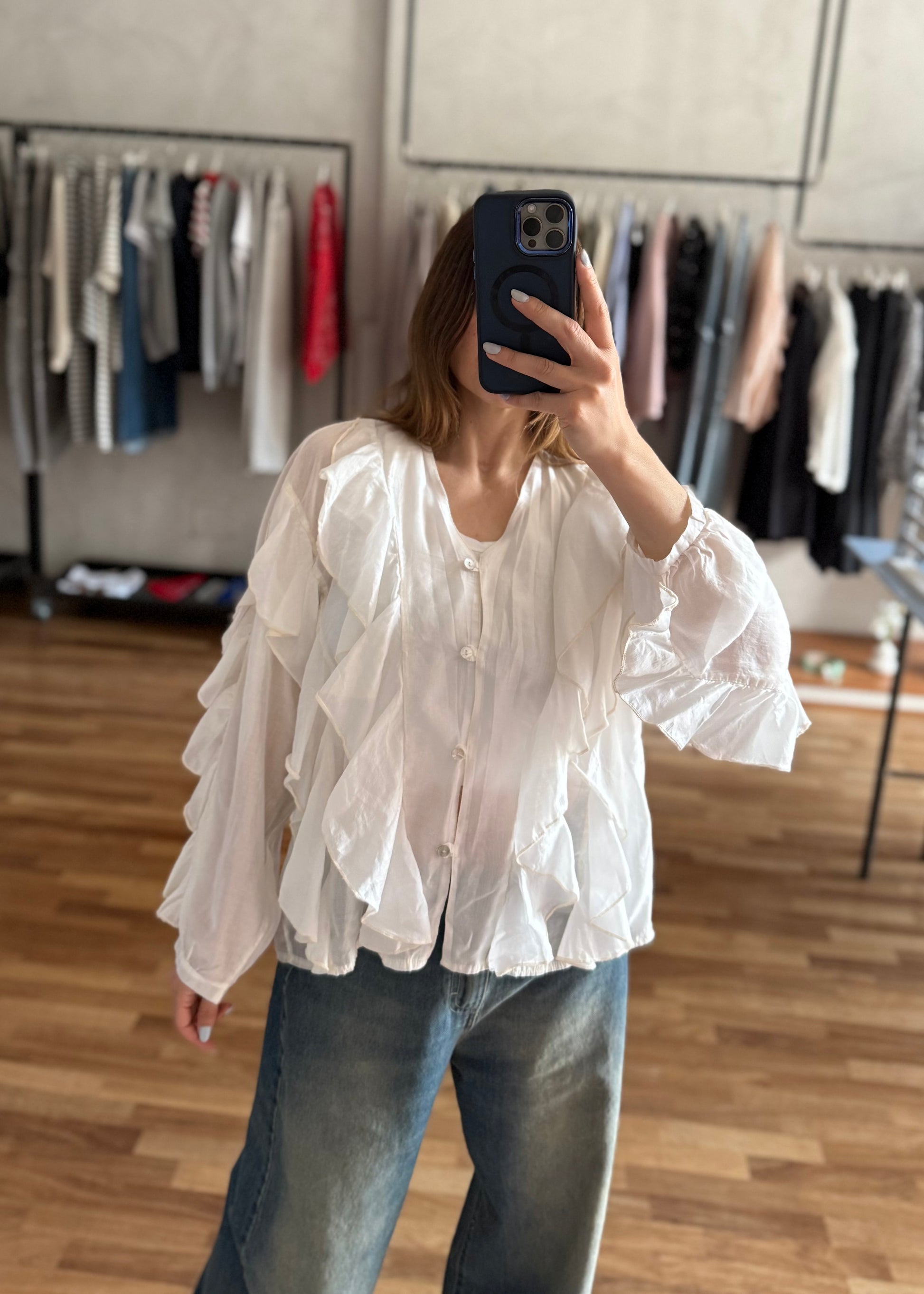 CAMICIA CON VOLANT (più colori) - SUSY MIX - MARYGIÒ