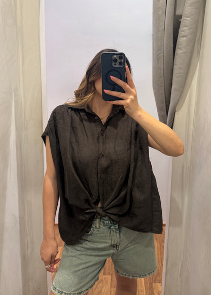 Camicia Lino Smanicata Moro - SUSY MIX
