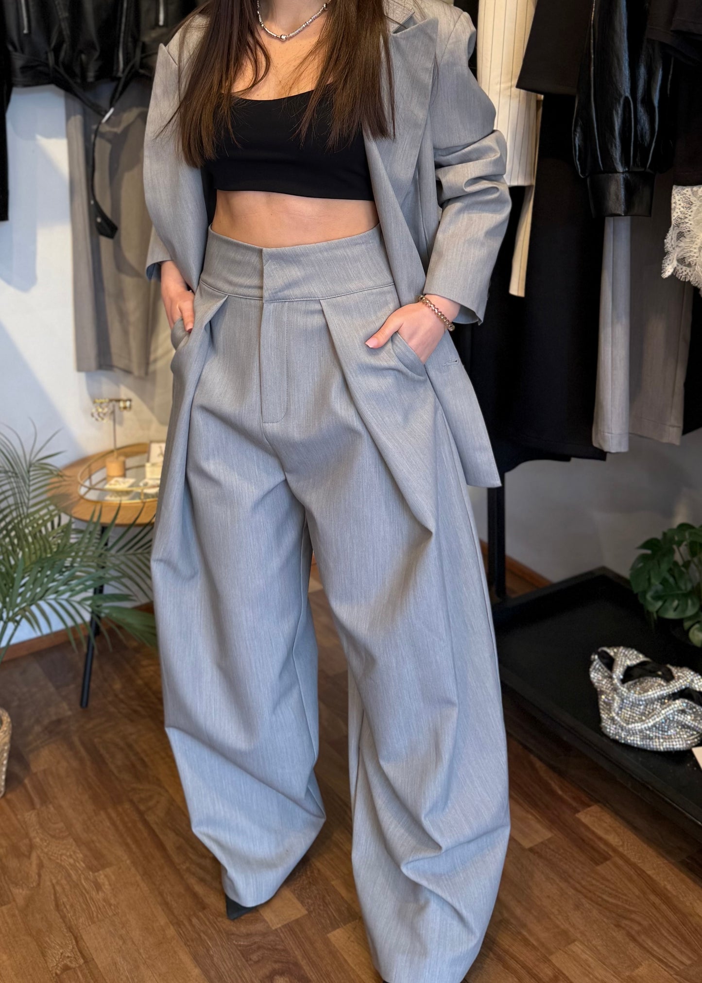 Pantalone Balloon Grigio - LUMINA