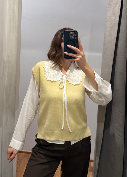 Set Gilet con Camicia Giallo
