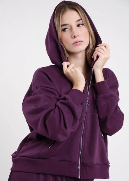 Felpa zip limited edition Plum - Susy Mix